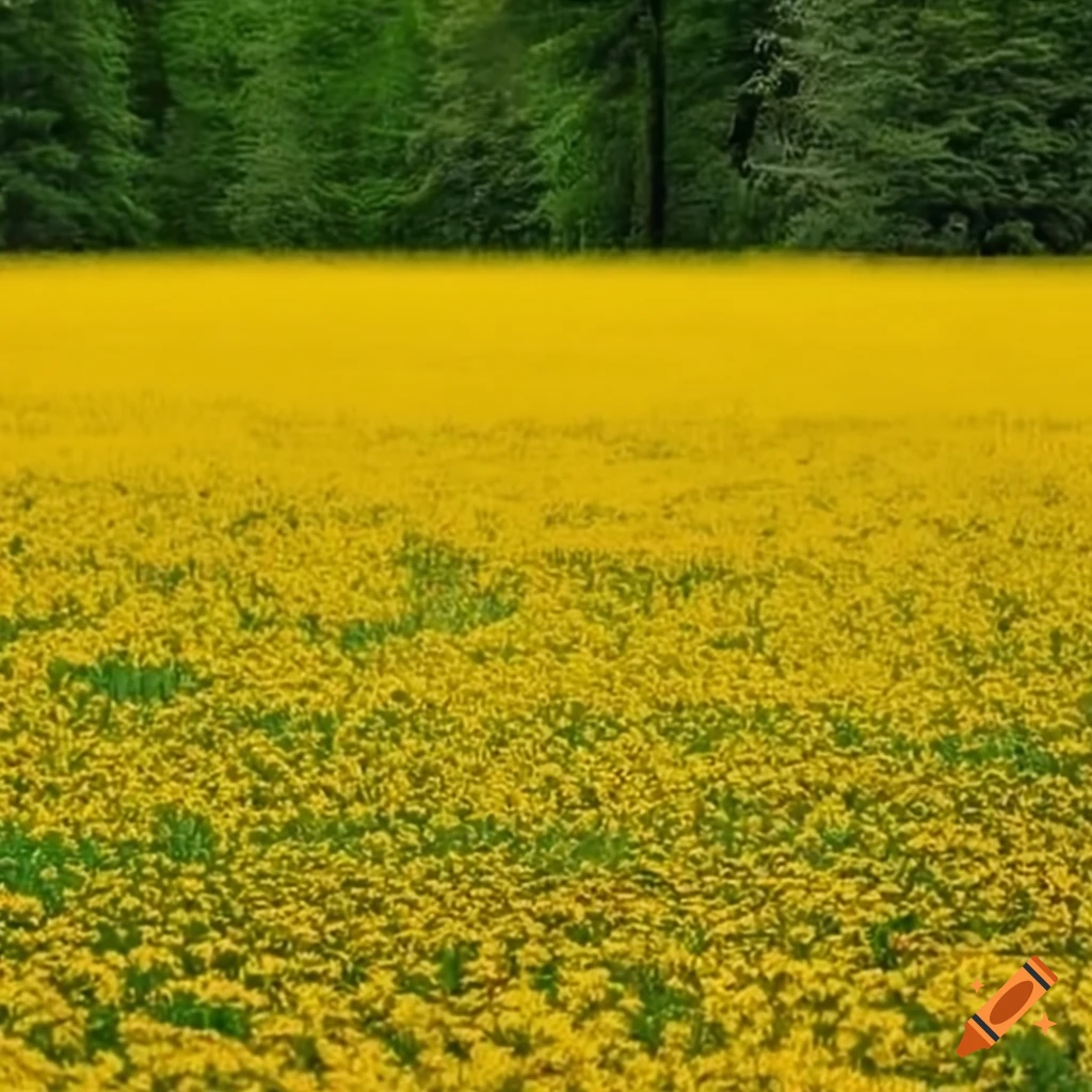 Detailed field of yellow flowers