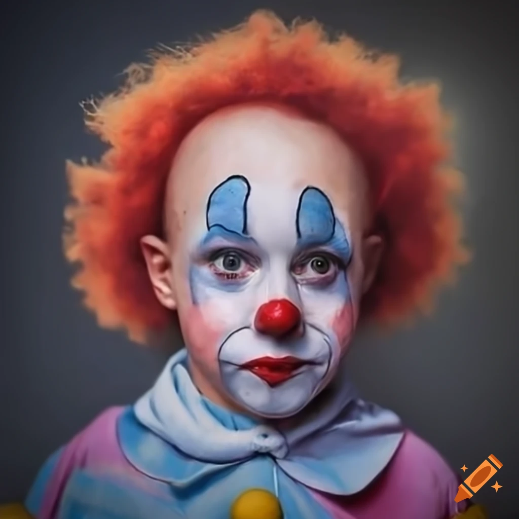 photorealistic depiction of a clown