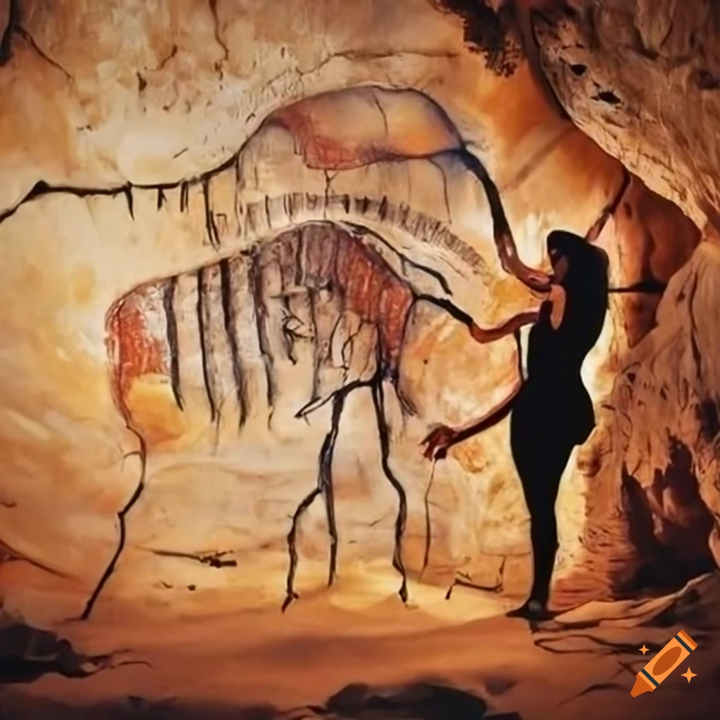 cave art depicting a woman-dominated society