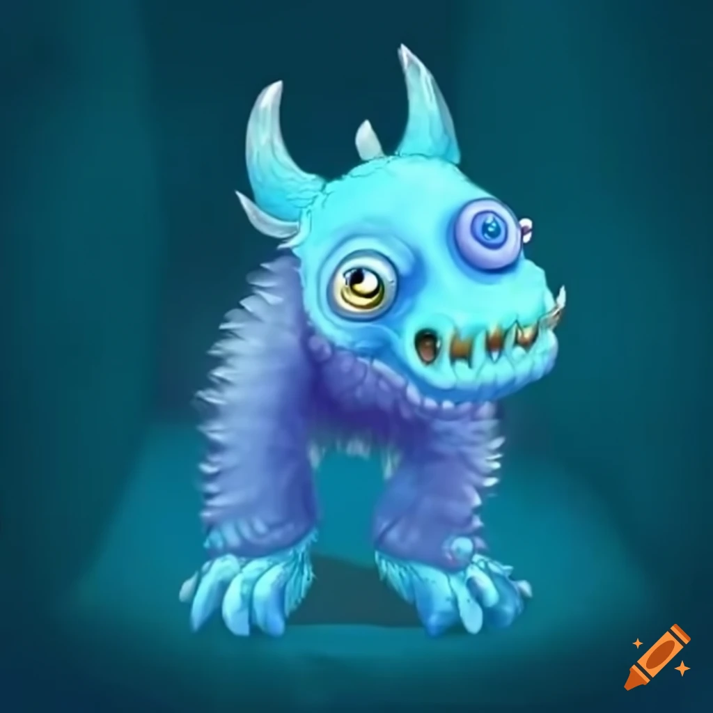 Ice creature from my singing monsters on Craiyon