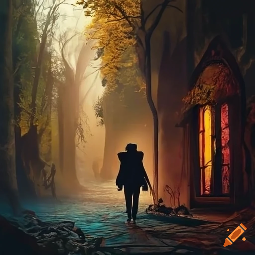 surreal artwork of walking through a dream