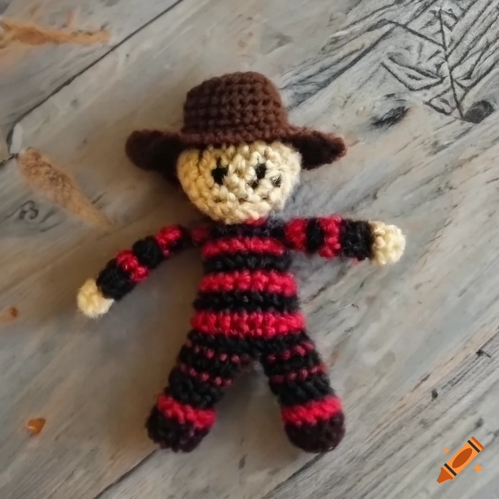Freddy Krueger amigurumi figure