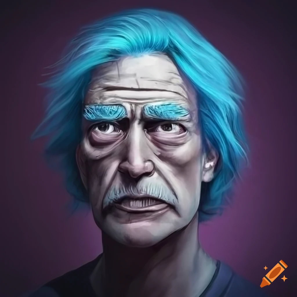 Portrait Of Rick Sanchez With Blue Hair And Intense Expression On Craiyon portrait-of-rick-sanchez-with-blue-hair-and-intense-expression-on-craiyon