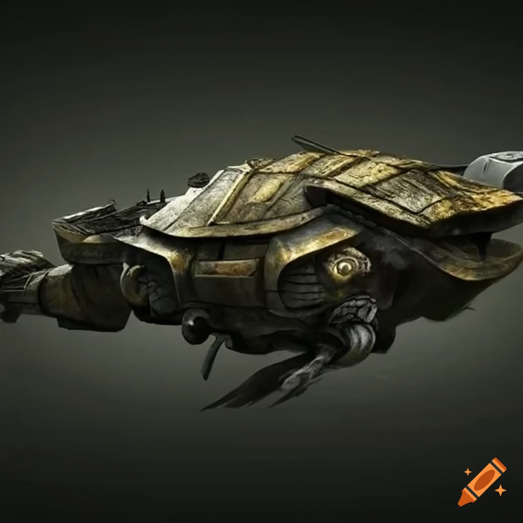armored turtle-like airship