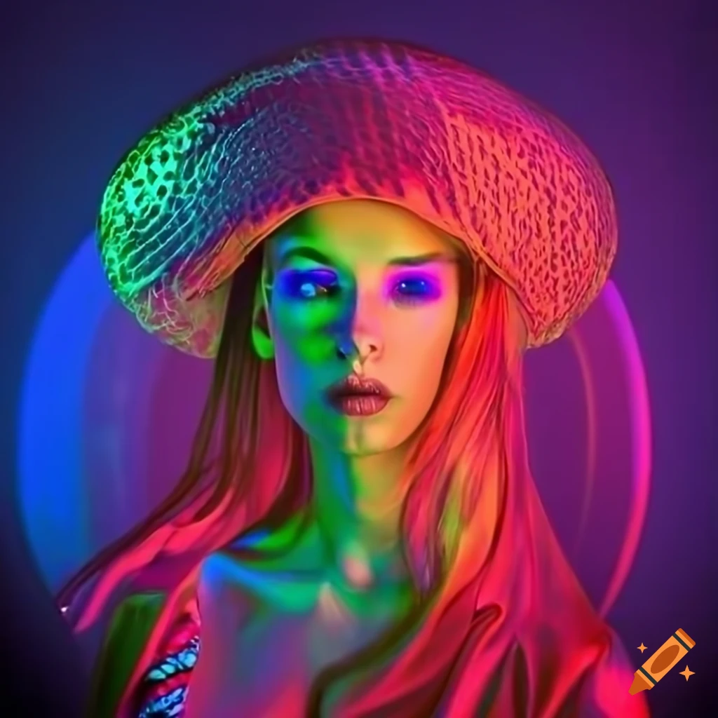 4K ultra HD painting of a vogue model in vibrant silk clothes
