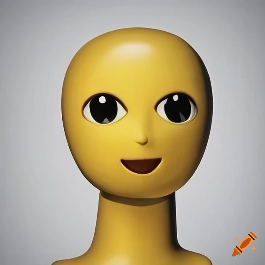 Mannequin emoji with big eyes