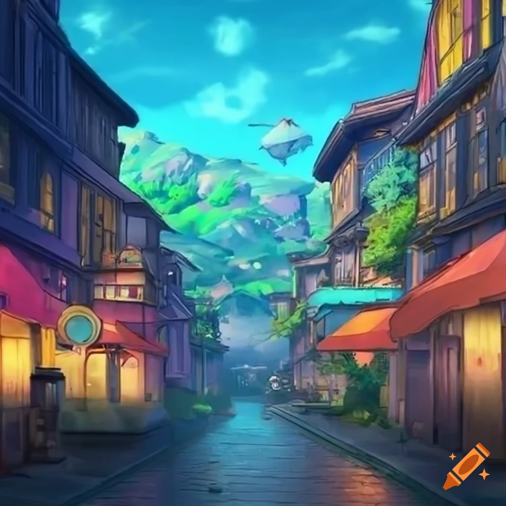 anime aesthetic medieval village