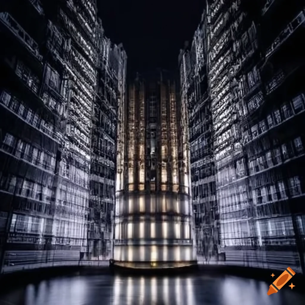 Building constructed with graphic cards on Craiyon