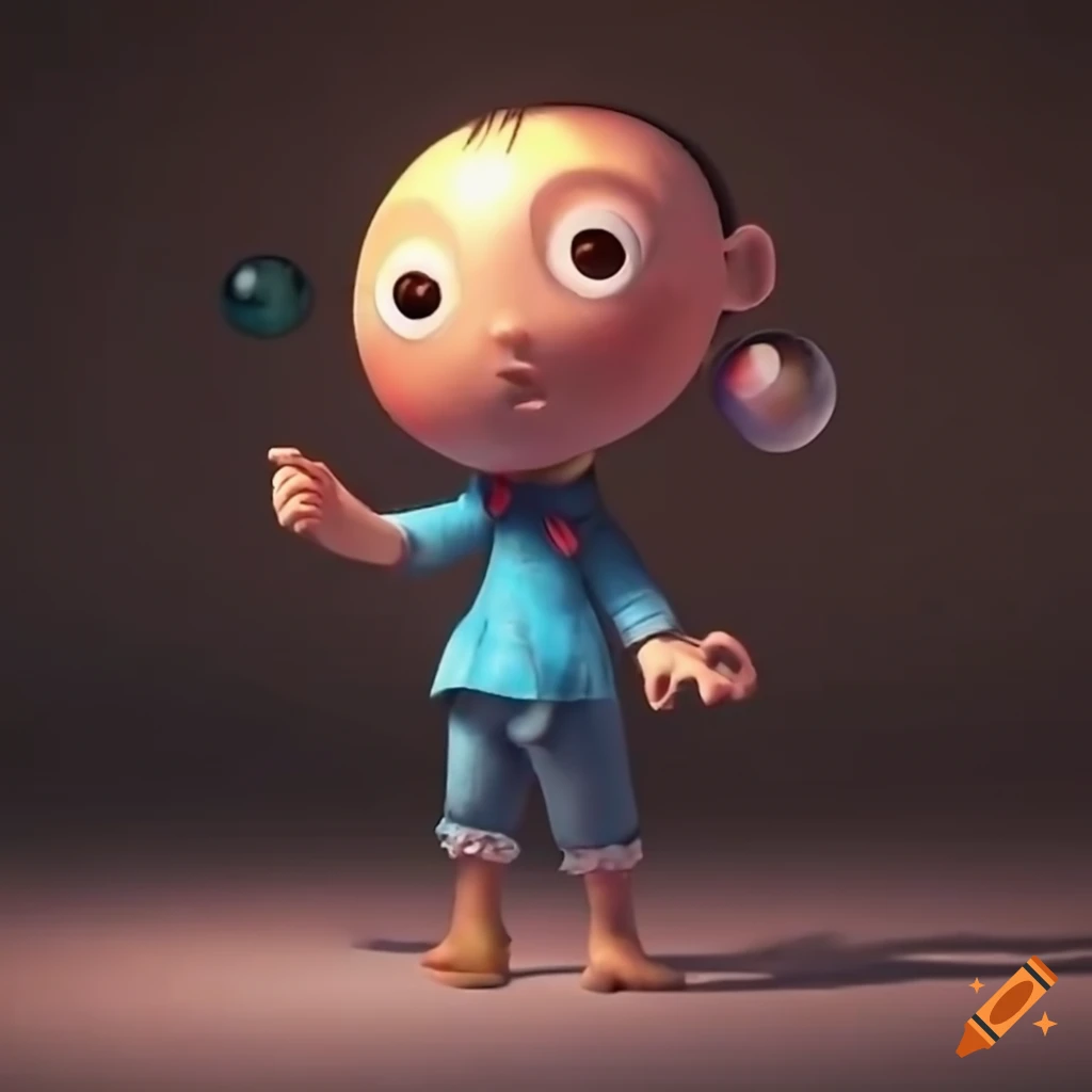 detailed depiction of a child playing with marbles