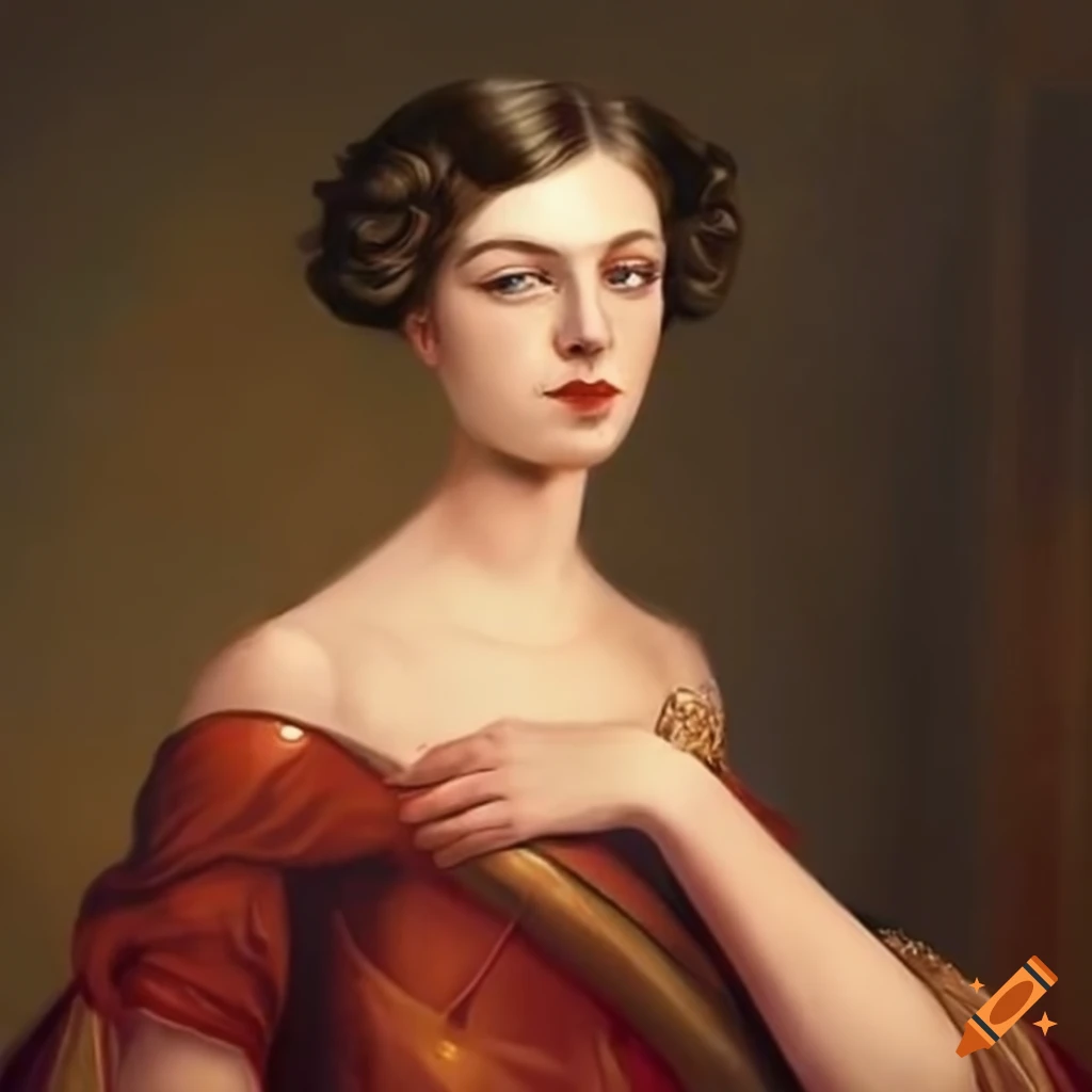 Portrait of a lady from a painting