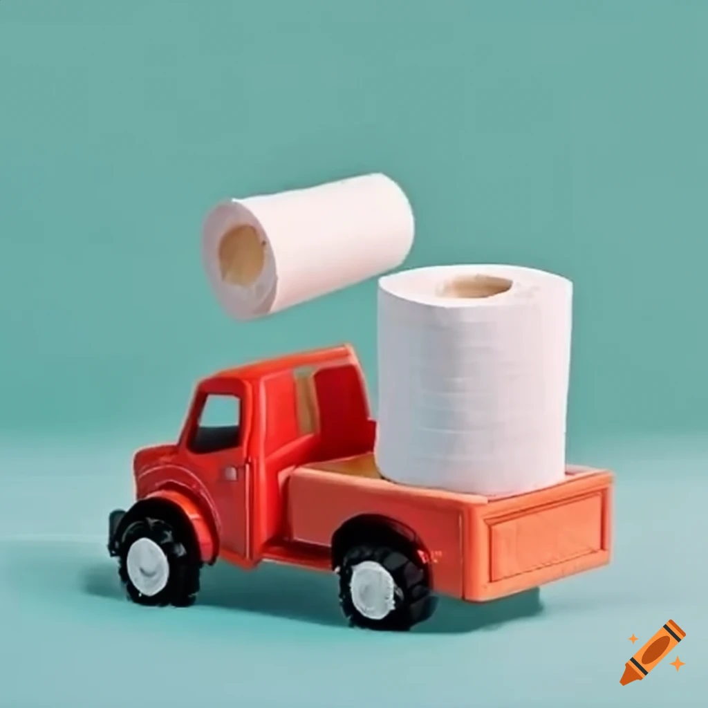Toy Truck With A Toilet Paper Roll On Craiyon