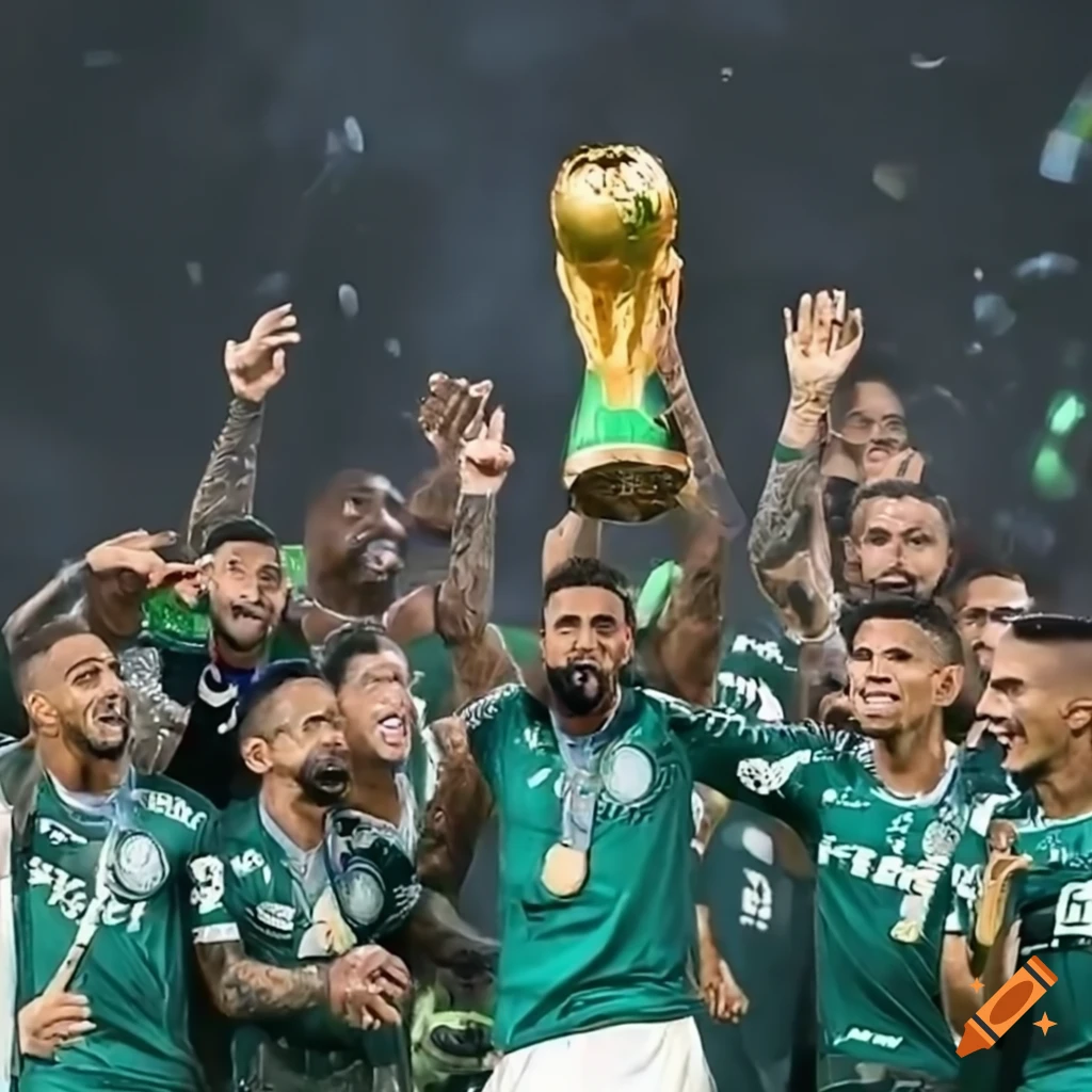 Palmeiras Players Celebrating As They Lift The Fifa Club World Cup