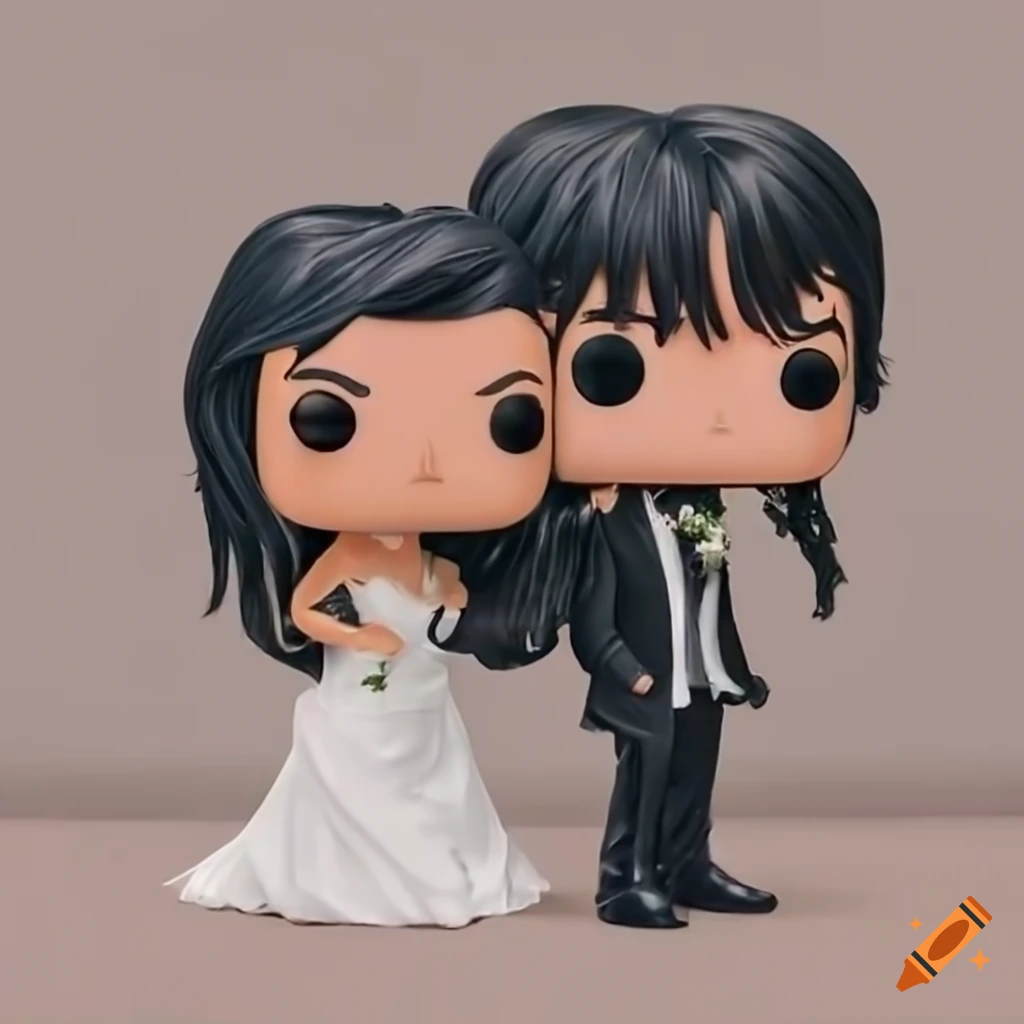 rock bride and groom funko pop figures