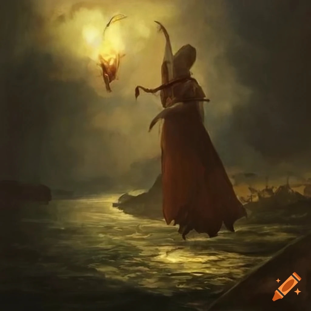 painting of souls floating in the air