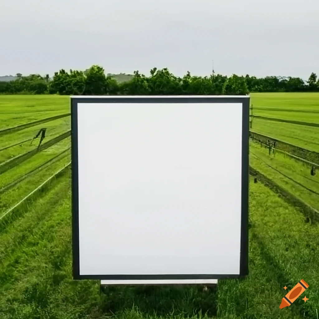 empty billboard in a field