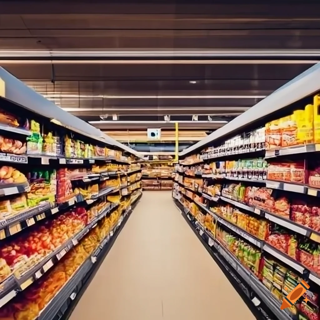 stunning interior photo of an Aldi supermarket