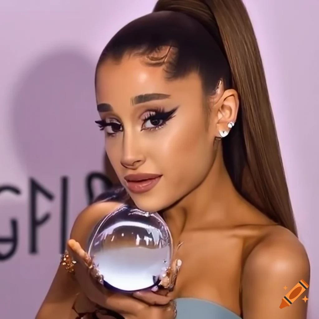 Ariana Grande with a Crystal ball