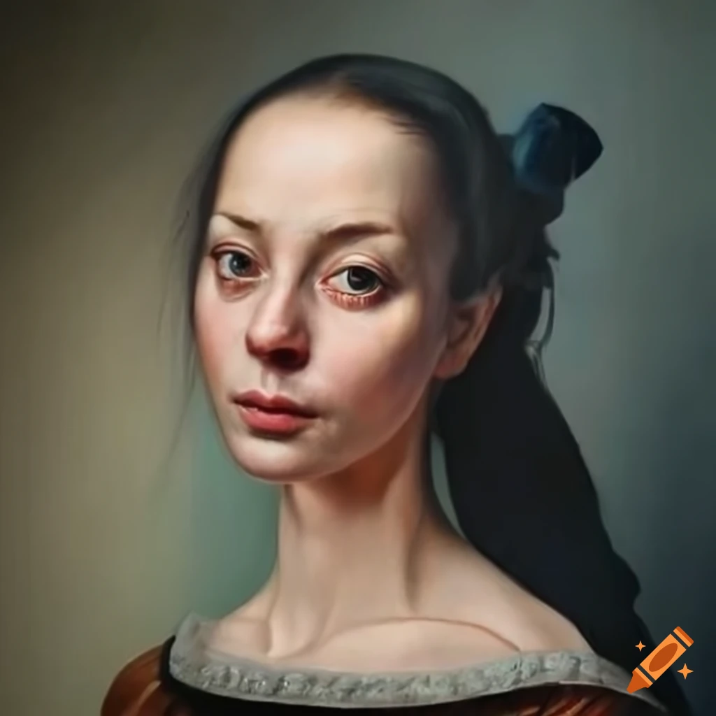 hyper realistic portrait of a 16th century woman
