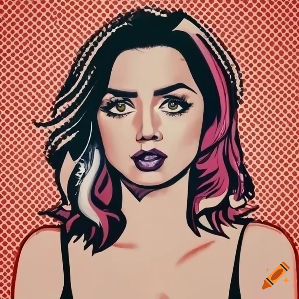 Pop Art Style Portrait Of Ana De Armas 