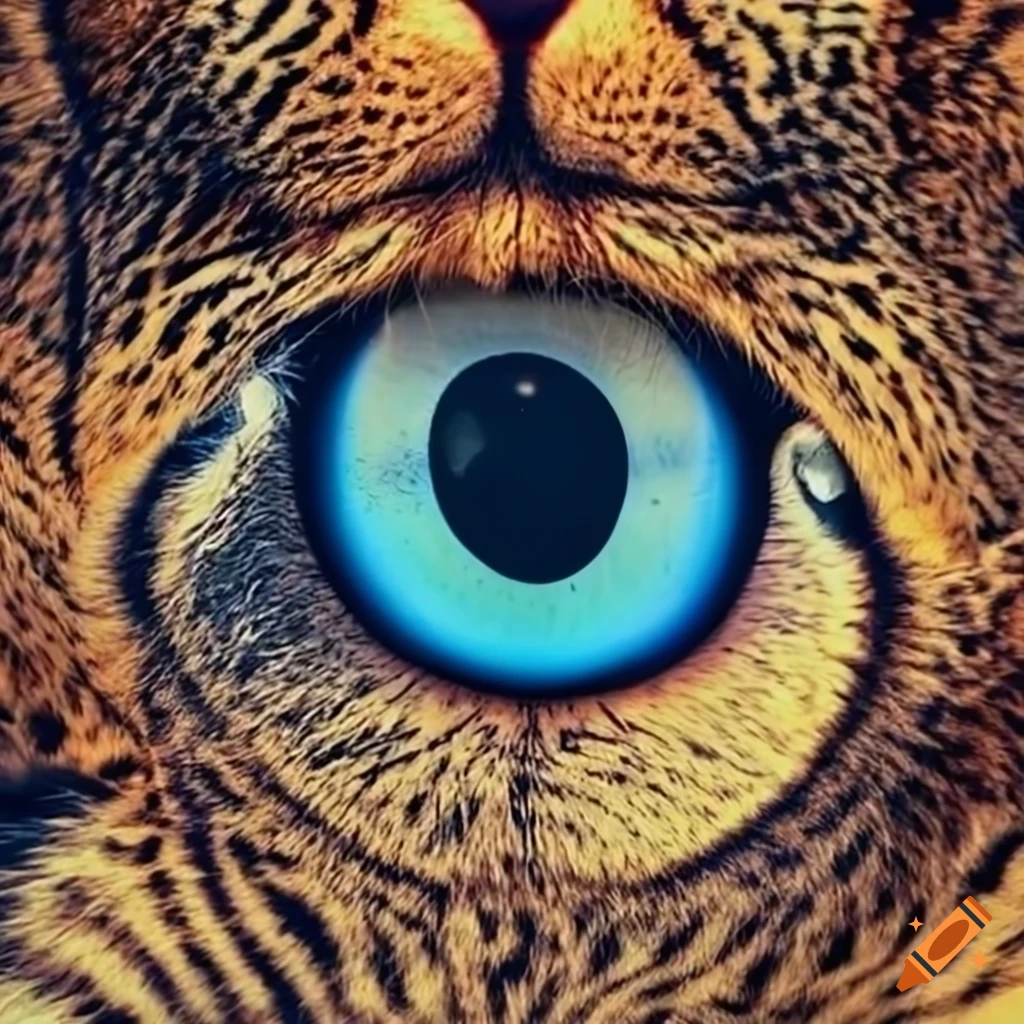 Extreme closeup of a cat's eyes on Craiyon