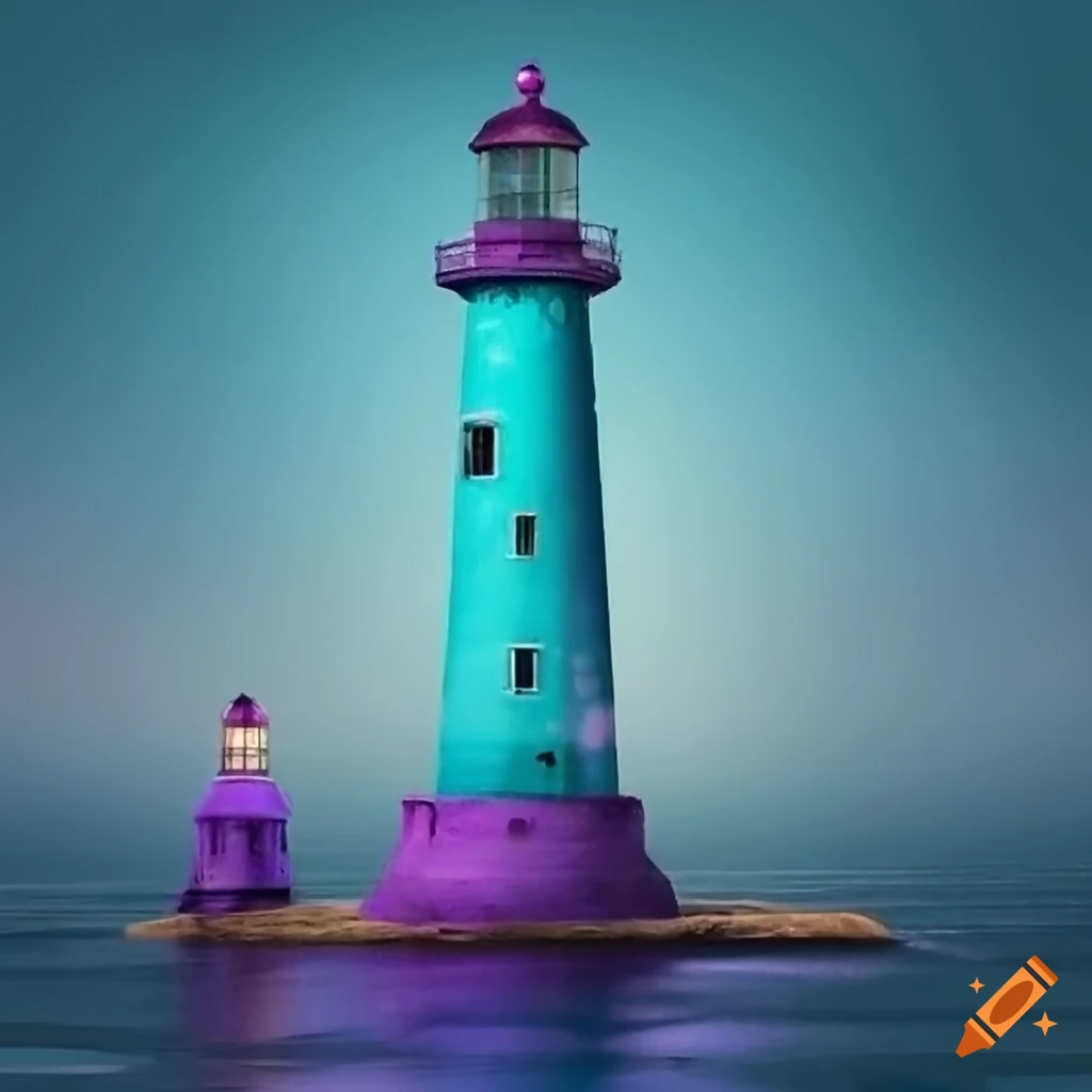 Serene lighthouse with butterflies on Craiyon