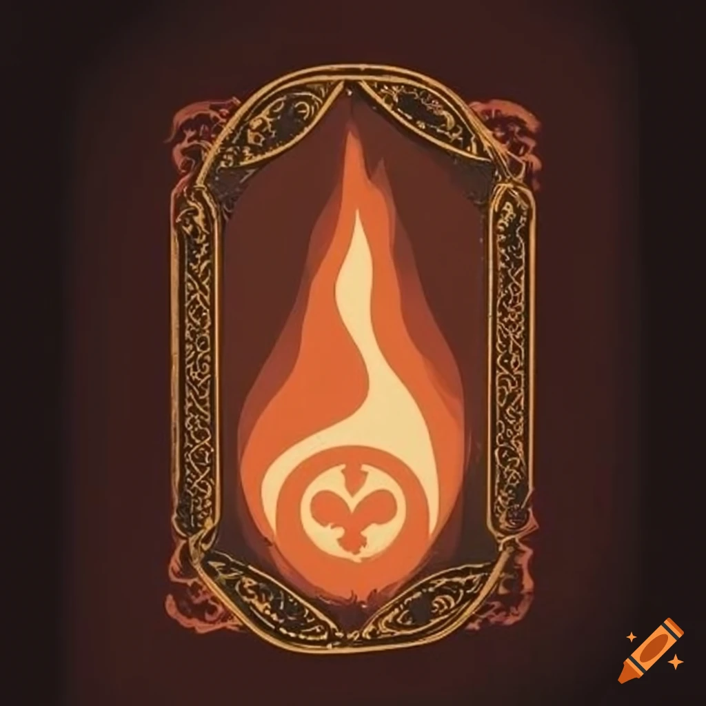 Catholic playing card with flame symbol