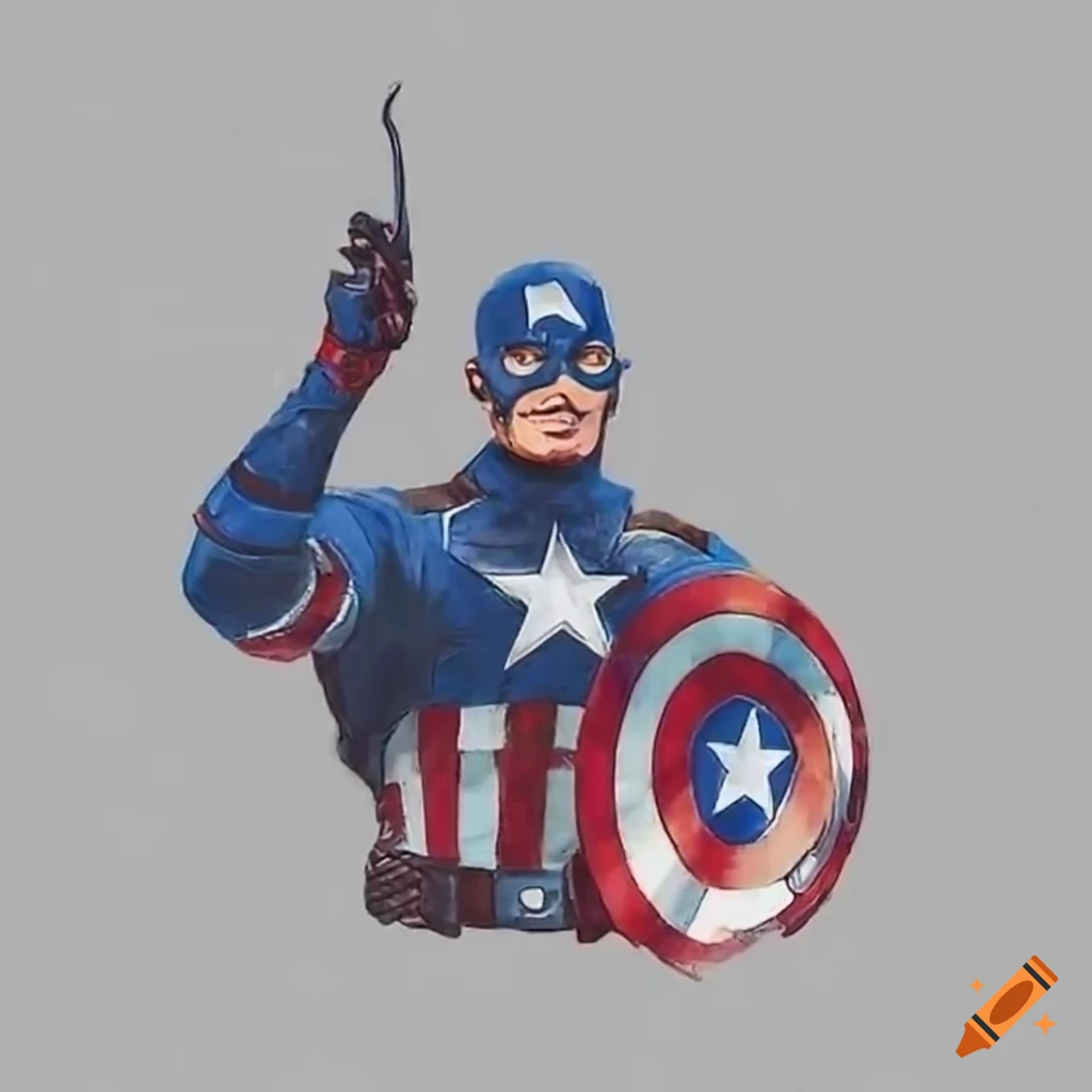 3 Ways to Draw Captain America : Face Portrait, Full Body, and Chibi Style  - Improveyourdrawings.com | Captain america, Chibi, Drawings