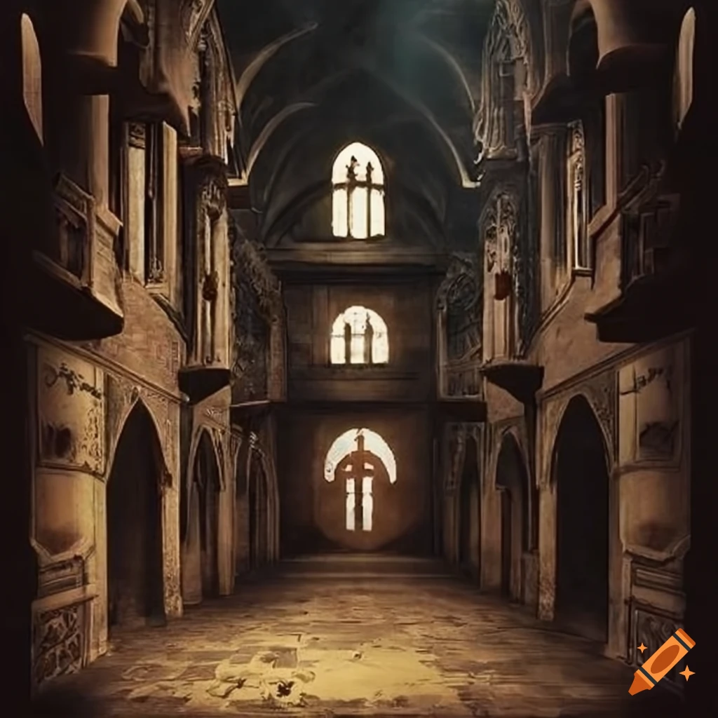 image of a dark medieval arabic asylum