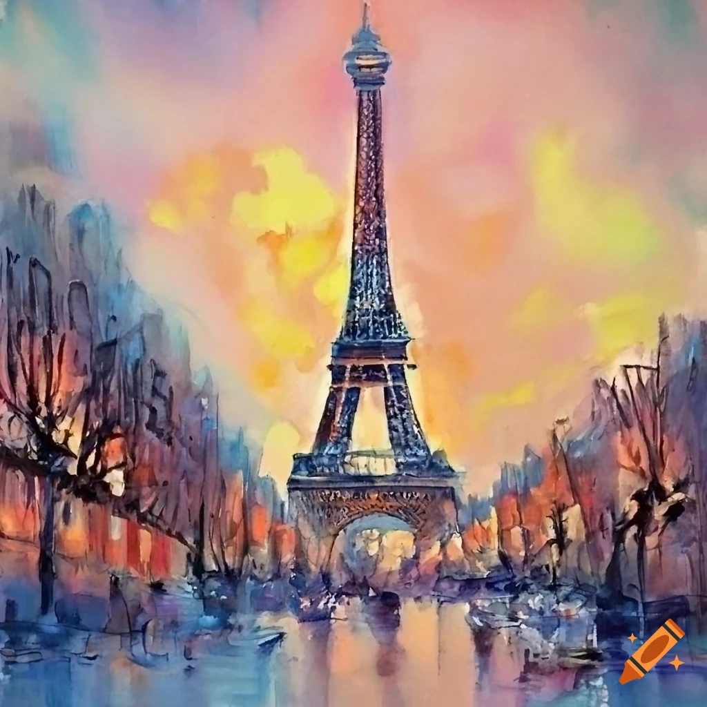 Buy France Sunset Paris Eiffel Tower Photography Studio Backdrop Background  Online in India - Etsy
