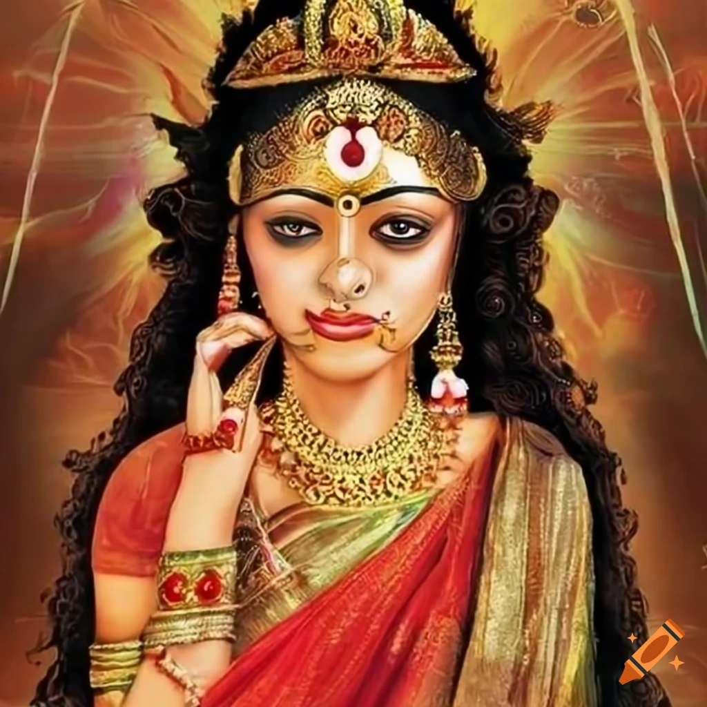 Indian Woman Portrayed As A Goddess 