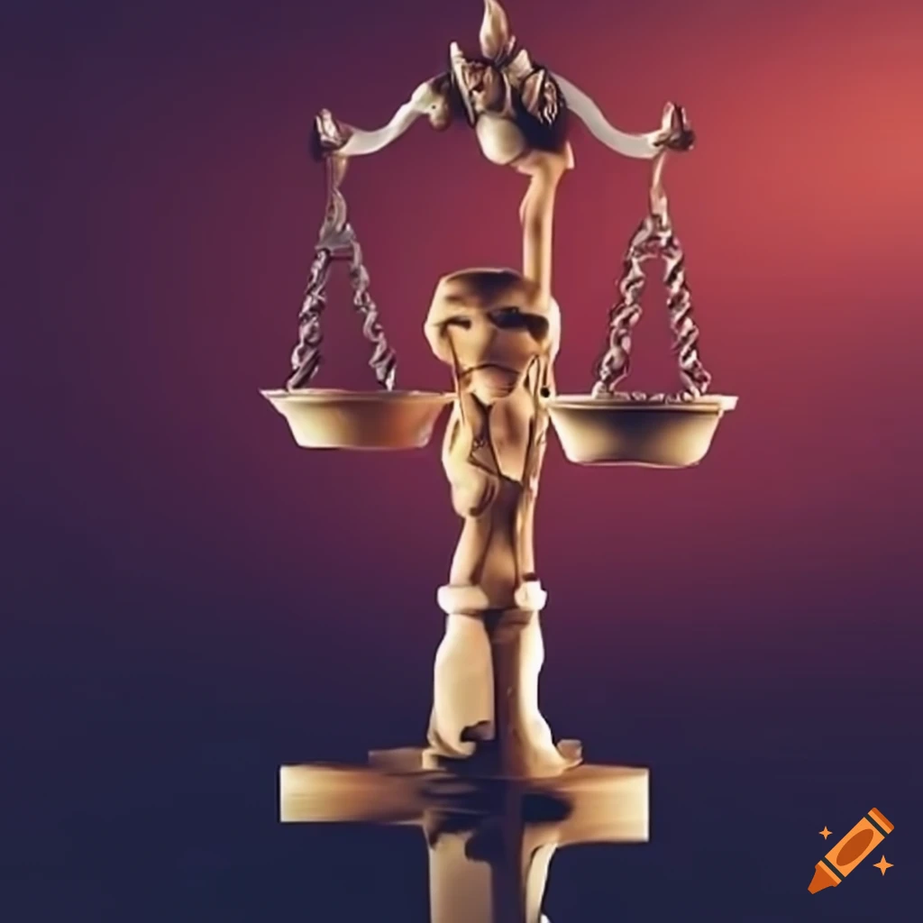 Scales of justice on Craiyon