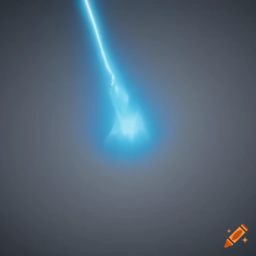 Blue electric spark on a grey background on Craiyon