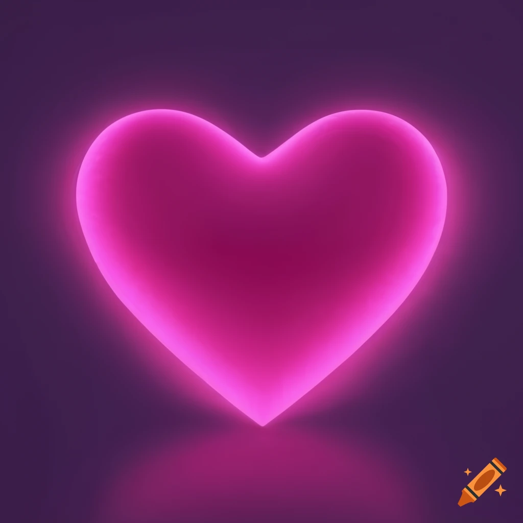 Pink Glowing Heart In 3d Render On Craiyon Pink Glowing Heart In 3d Render On Craiyon