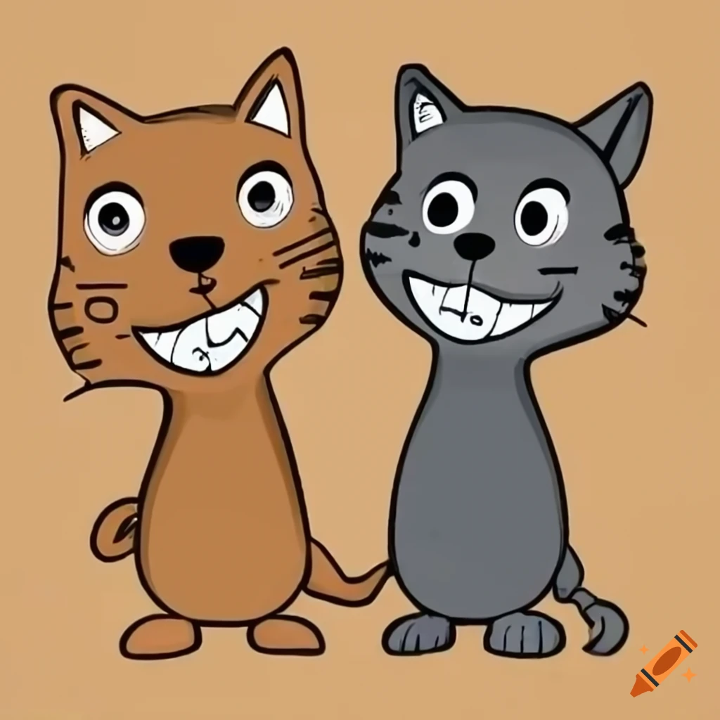 cartoon-illustration-of-a-cat-and-his-friend-on-craiyon