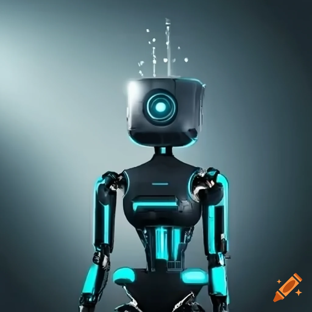 futuristic robot with surveillance capabilities