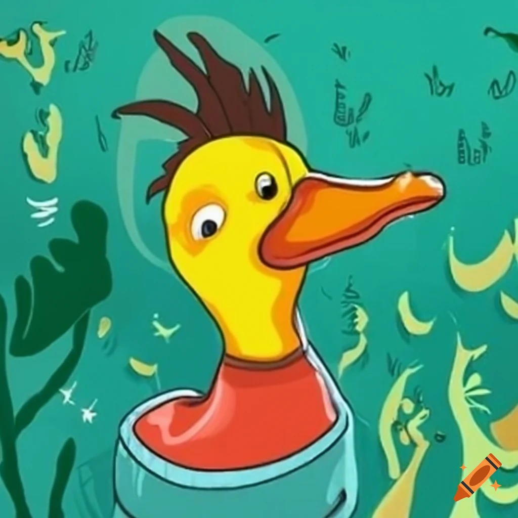 A Duck Swimming In A Pond On Craiyon