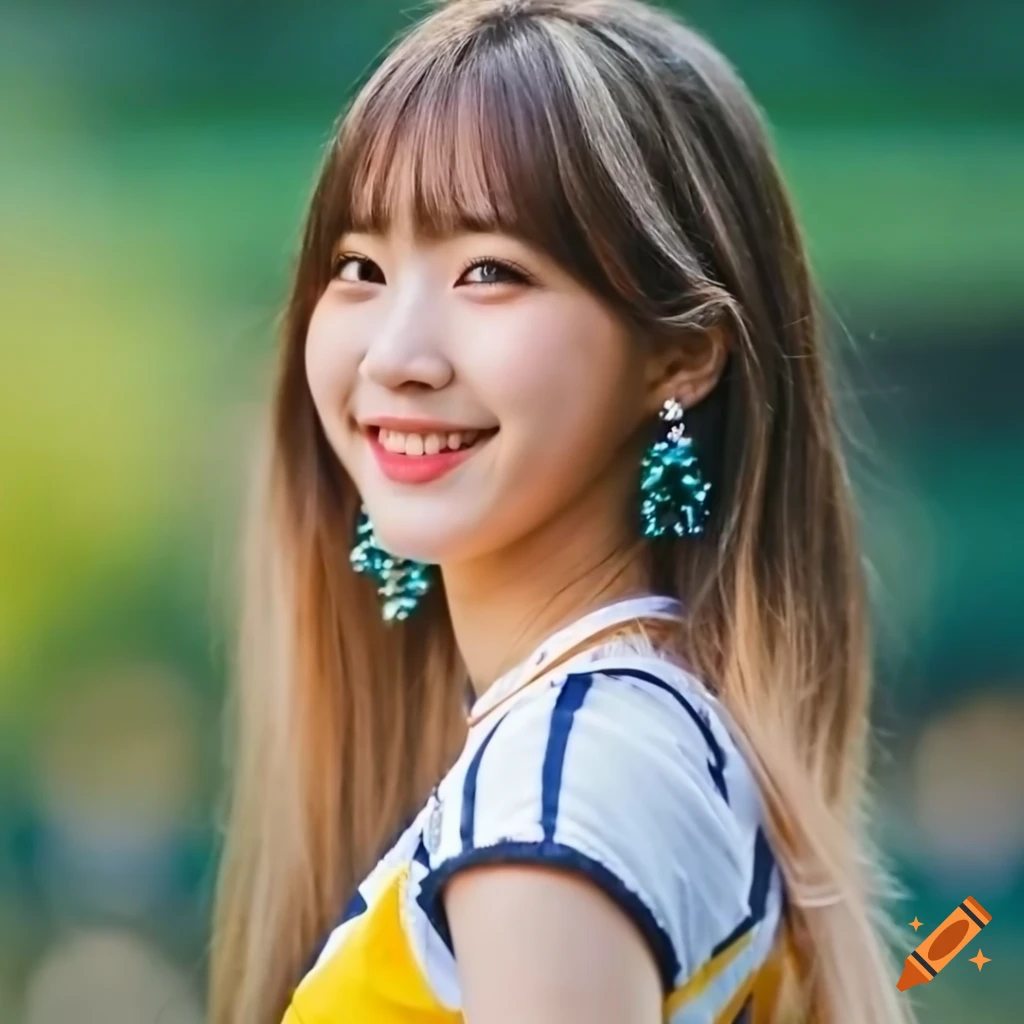 portrait of a cheerful and kawaii 17-year-old female idol