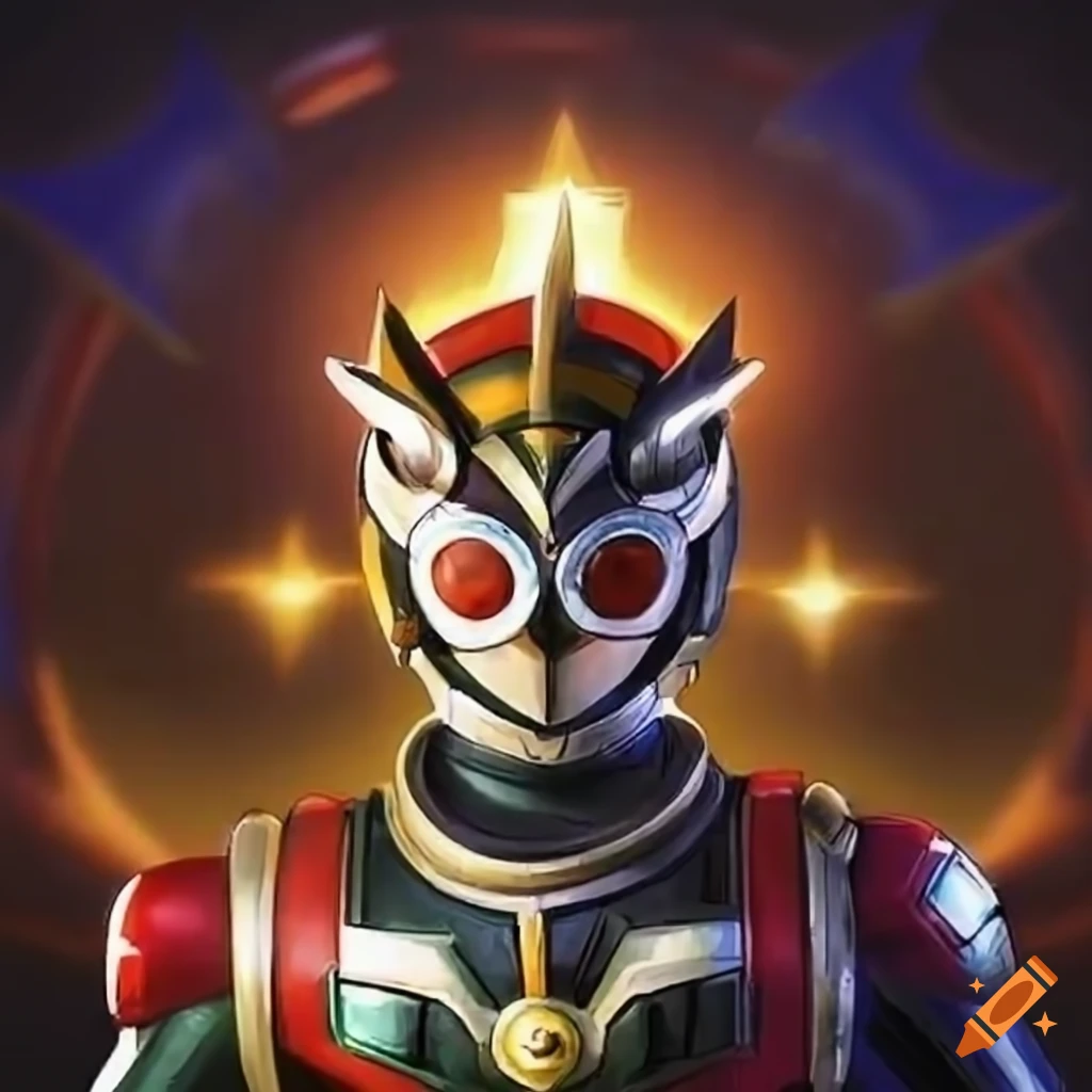cosplay of a sci-fi tokusatsu hero with star powers