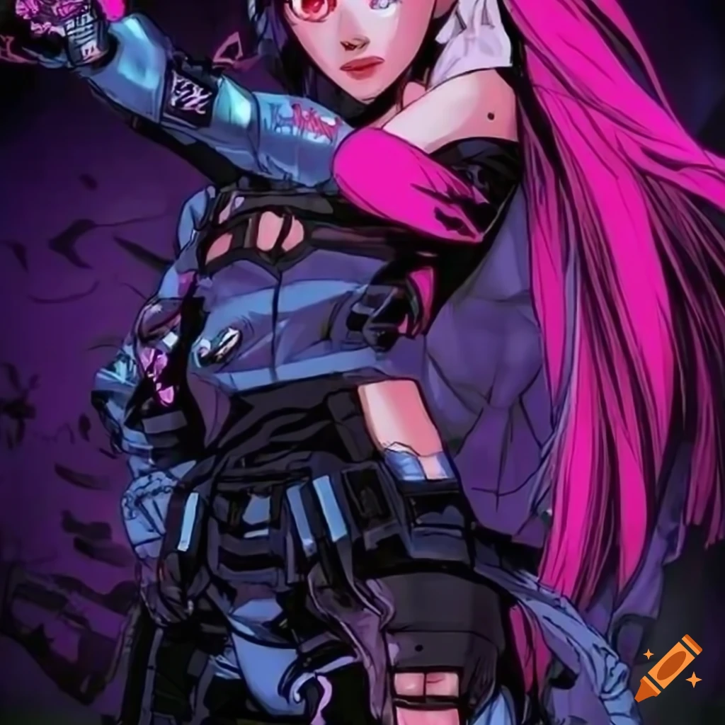 Badass cyberpunk anime character from the 90s