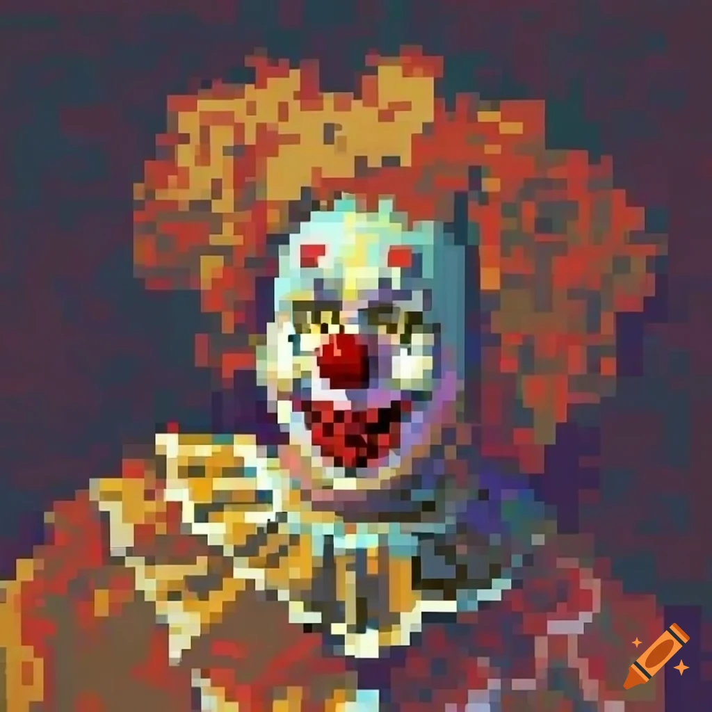 impressionistic painting of a clown
