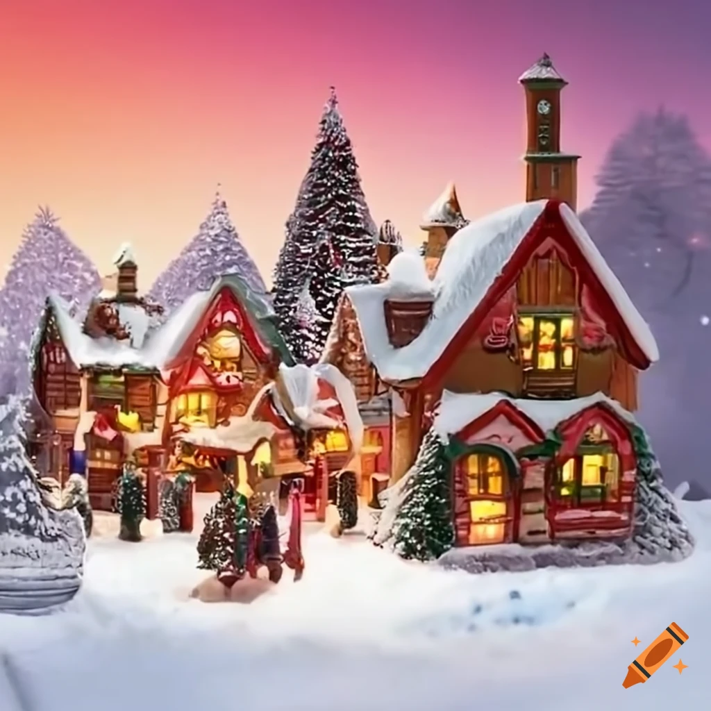 picture of a Victorian Christmas village