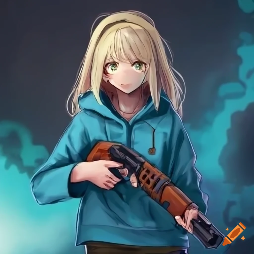 Anime Girls Original Characters Water Pistol Gun Hatena Wallpaper -  Resolution:3200x1907 - ID:1222895 - wallha.com