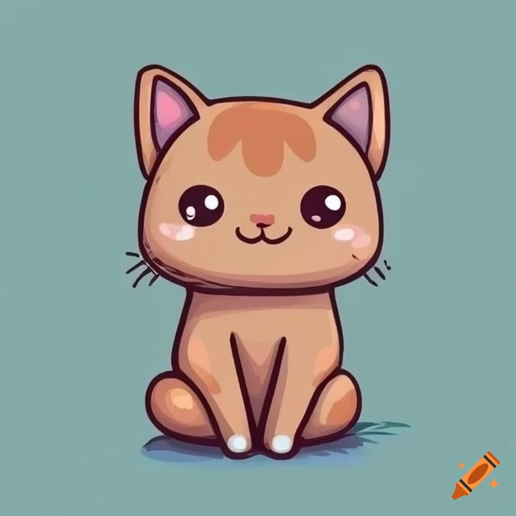 Simplistic Cute Cat Art