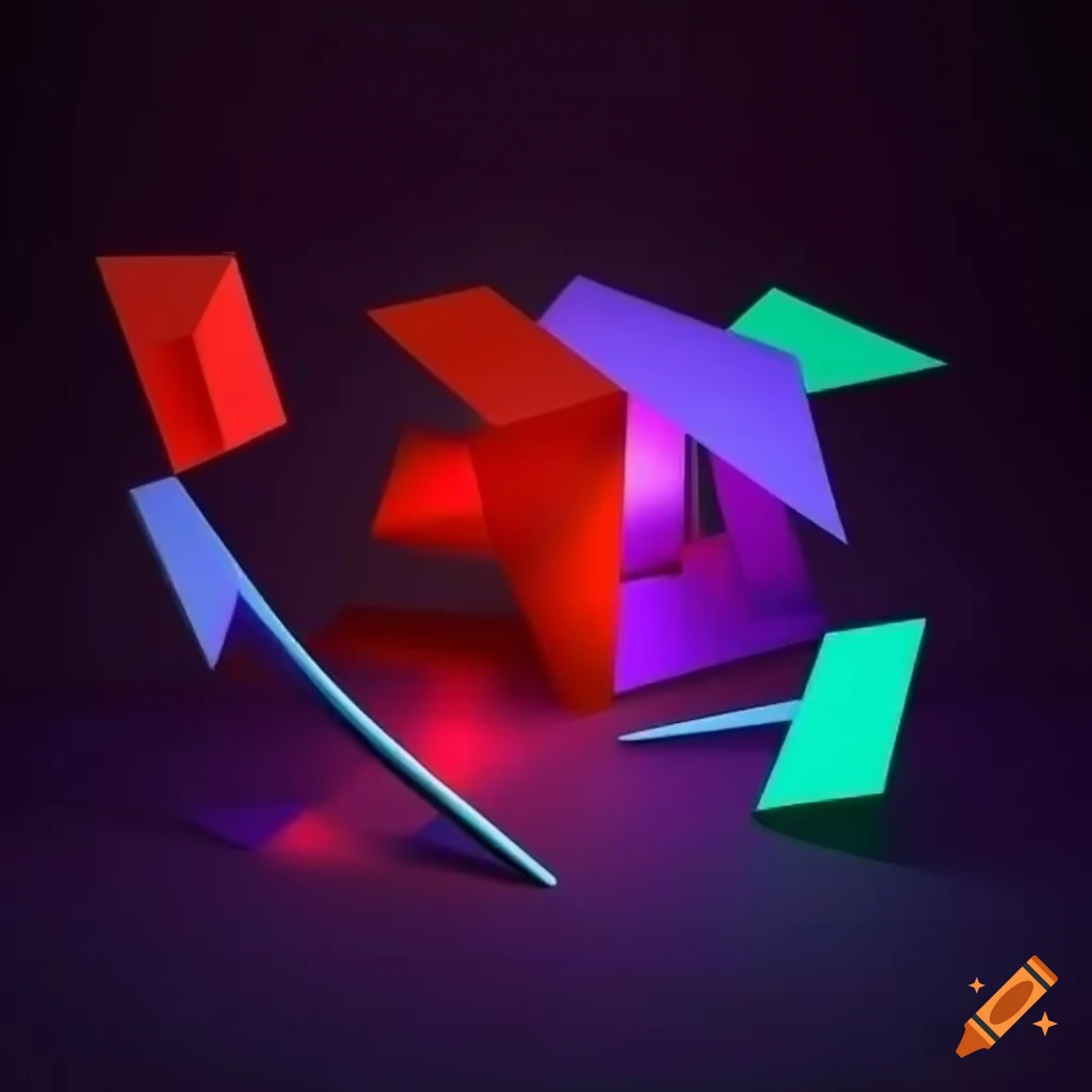 3D abstract geometric illustration