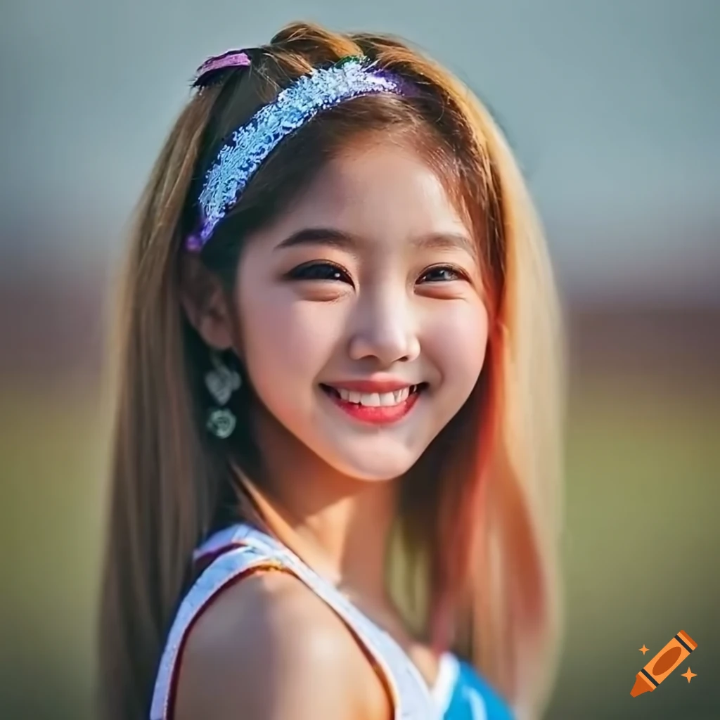 portrait of a cheerful and kawaii 17-year-old female idol