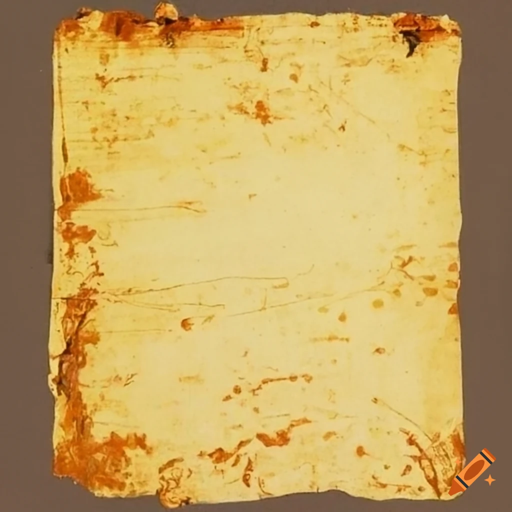 High-definition texture of a dirty parchment paper on Craiyon