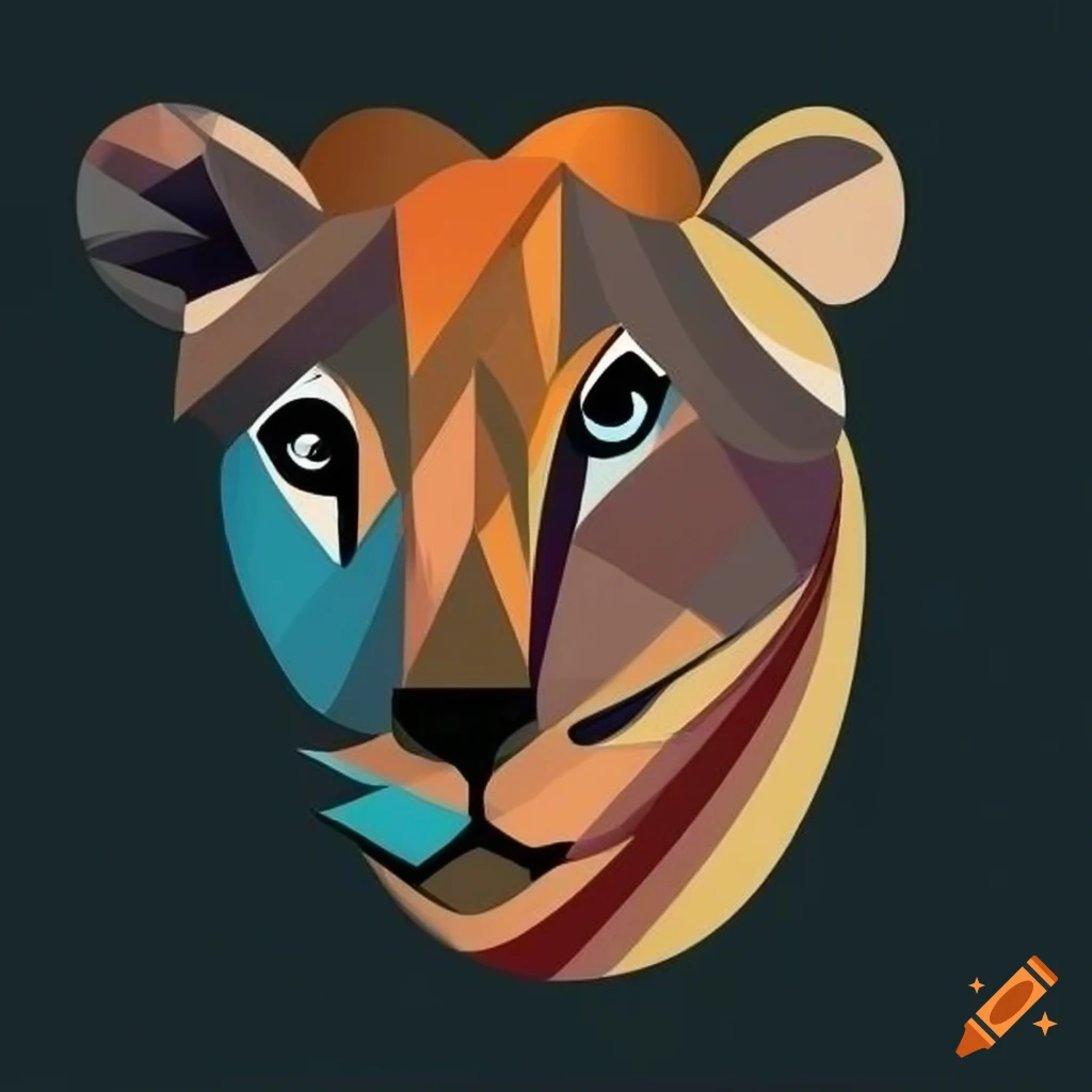 cubist representation of African animals