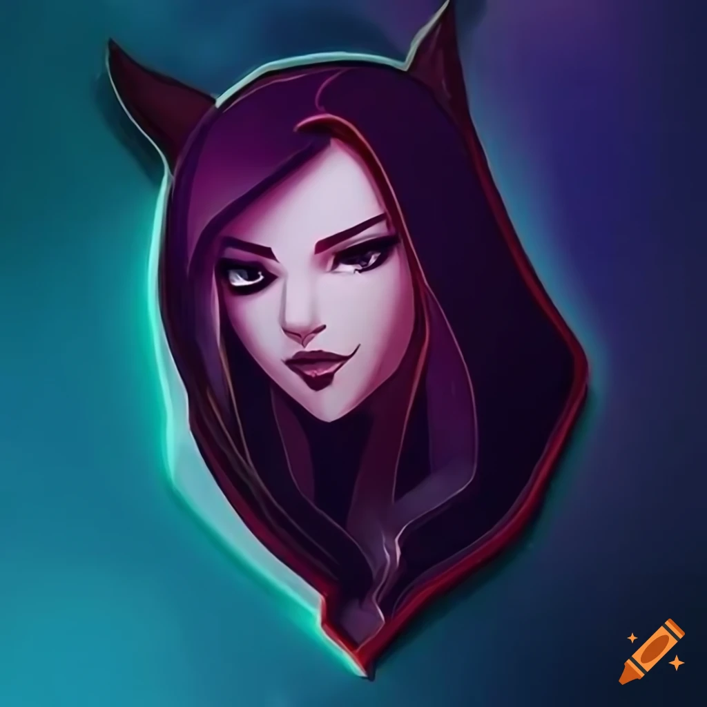 Gaming logo for azalee ahri streaming league of legends and valorant on
