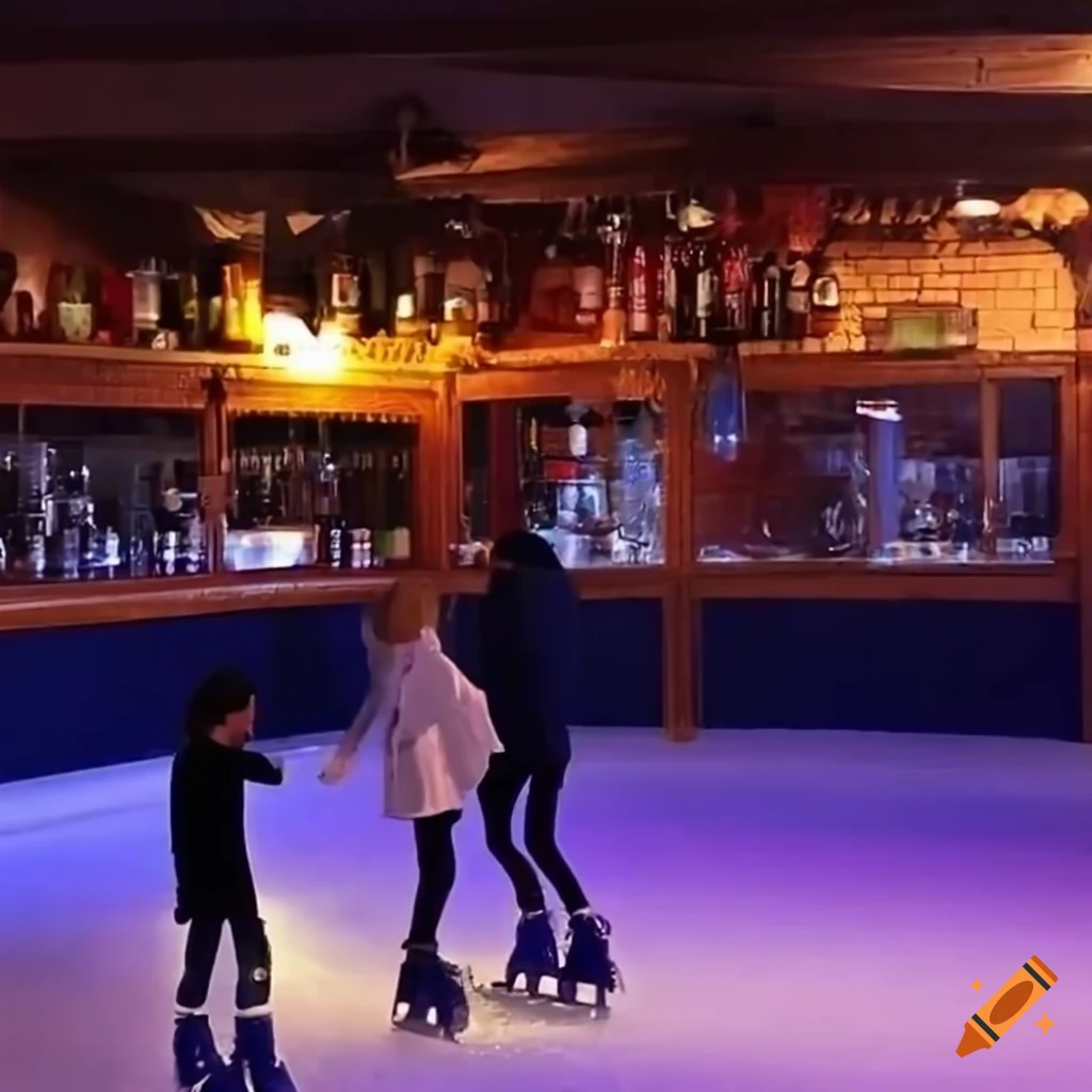 ice skating in a pub