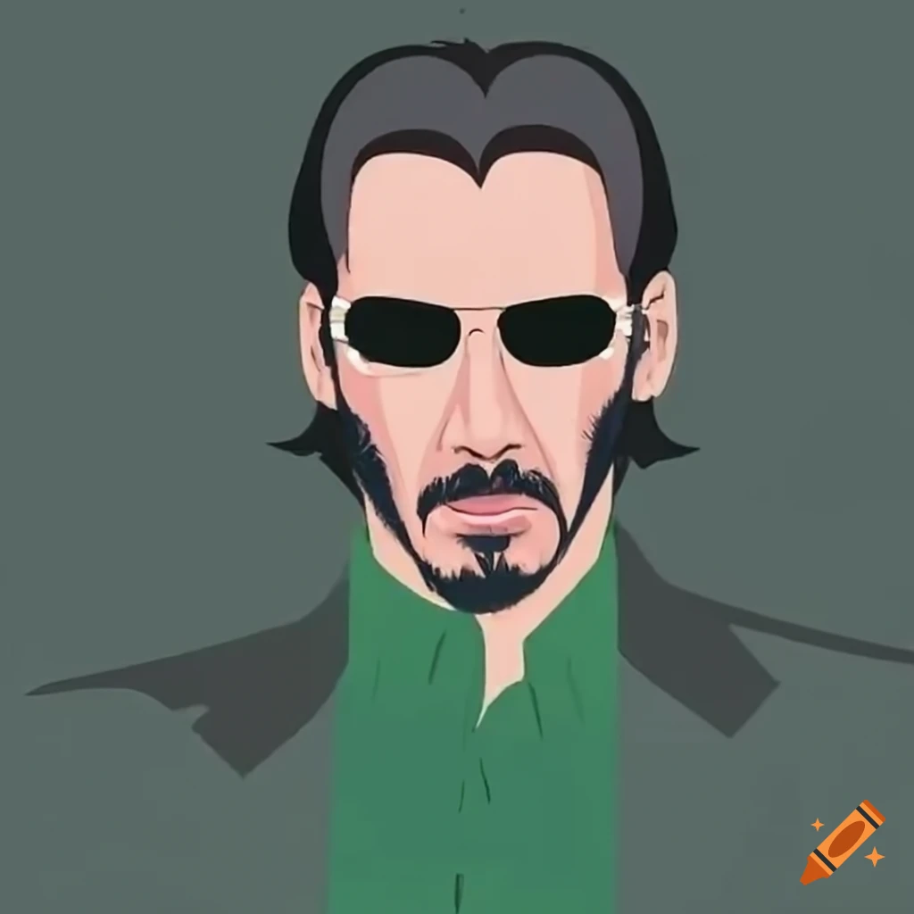 Keanu reeves as neo in the matrix on Craiyon
